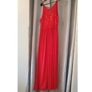 Red party dress